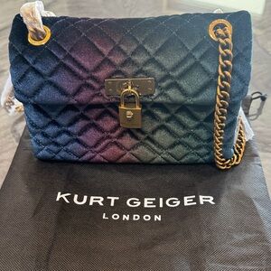 Kurt Geiger Quilted Bag with Gold Chain